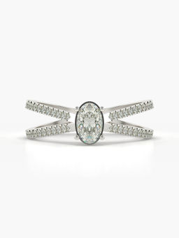 Valanova - Hallmarked 14K White Gold Certified Lab Grown Diamond Ring