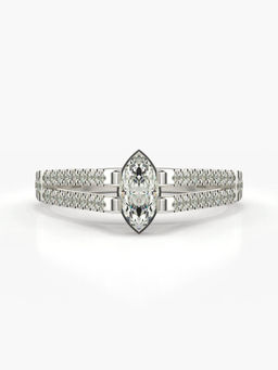 Valanova - Hallmarked 18K White Gold Certified Lab Grown Diamond Ring