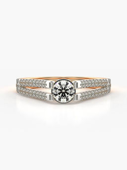 Valanova - Hallmarked 14K Rose Gold Certified Lab Grown Diamond Ring