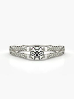 Valanova - Hallmarked 14K White Gold Certified Lab Grown Diamond Ring