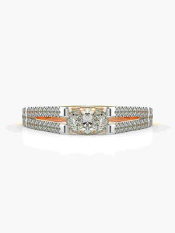 Valanova - Hallmarked 14K Rose Gold Certified Lab Grown Diamond Ring