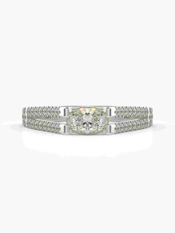 Valanova - Hallmarked 14K White Gold Certified Lab Grown Diamond Ring