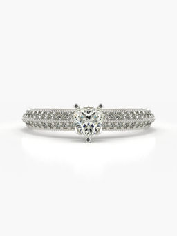 Valanova - Hallmarked 14K White Gold Certified Lab Grown Diamond Ring