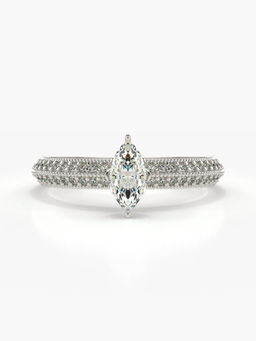 Valanova - Hallmarked 14K White Gold Certified Lab Grown Diamond Ring