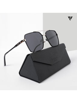 Voyage - Exclusive Polarized Sunglasses for Men & Women Black Lens & Black & Silver Frame PMG5304