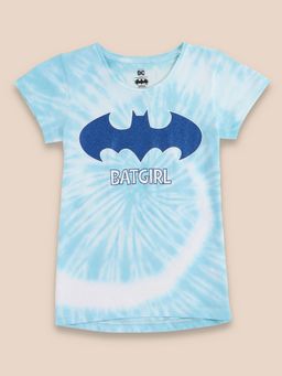 Kidsville - Batgirl Printed Multi Tie Dye Tshirt For Girls