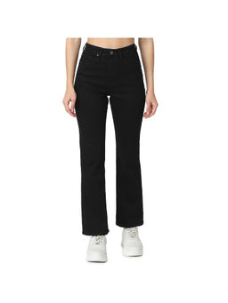 Spykar - Women Black Boot Cut Fit High Rise Cotton Lycra Casual Jeans