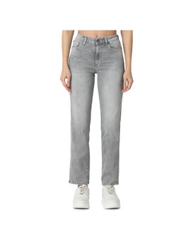 Spykar - Women Grey Slim Fit Mid Rise Cotton Lycra Casual Jeans