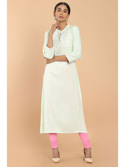 Soch - Light Green Rayon Embroidered Kurta