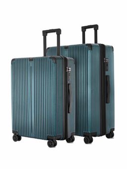 CARRIALL - Green Meta Luggage Hard-Sided Expandable Trolley Bag With Tsa Lock (Set of 2)