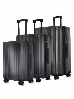 CARRIALL - Grey Meta Luggage Hard-Sided Expandable Trolley Bag (L-M-S) (Set of 3)