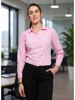 Blue Ronin - Pink Women Full Sleeve Regular Fit Shirt