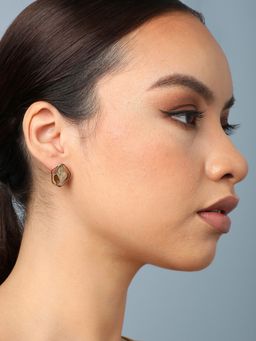 Sohi - Gold Plated Party Designer Stone Stud for Women