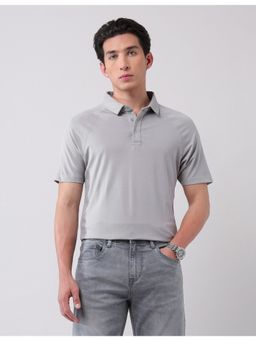 AD By Arvind - Urban Pause Modern Relaxed Fit Grey Polo Shirt