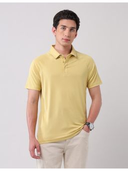 AD By Arvind - Urban Pause Modern Relaxed Fit Yellow Polo Shirt