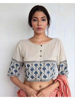 Chidiyaa - Ivory Cotton Blouse