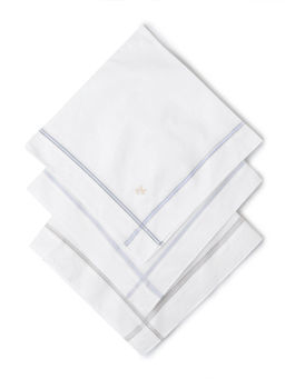 Arrow - Men White Pure Cotton Handkerchiefs (Pack of 3)