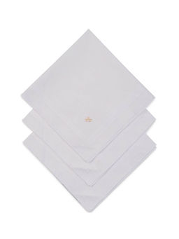 Arrow - Men White Pure Cotton Handkerchiefs (Pack of 3)