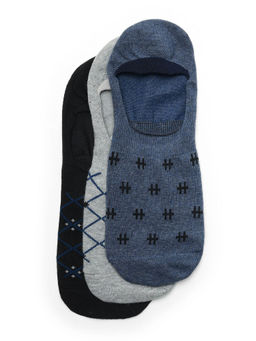 Arrow - Men Multi-Color Printed No Show Socks (Pack of 3)