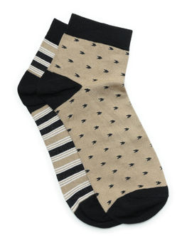 Arrow - Men Multi-Color Printed Ankle Socks (Pack of 2)