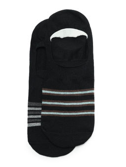 Arrow - Men Multi-Color Striped No Show Socks (Pack of 2)