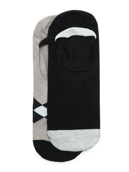 Arrow - Men Multi-Color Printed No Show Socks (Pack of 2)