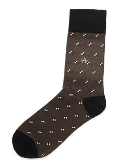 Arrow - Men Brown Printed Mid Calf Socks
