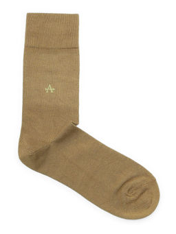 Arrow - Men Khaki Solid Mid Calf Socks