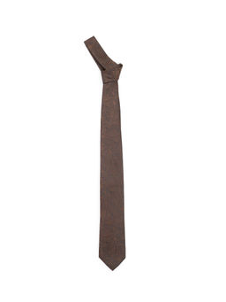 Arrow - Brown Jacquard Paisley Patterned Tie