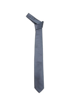 Arrow - Grey Solid Polyester Tie