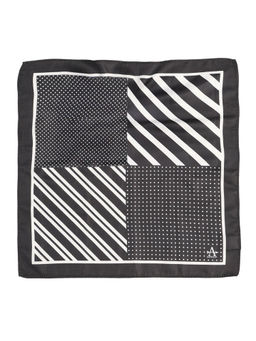 Arrow - Black Printed Pattern Pocket Square