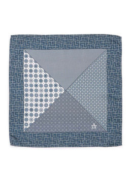 Arrow - Grey Printed Pattern Pocket Square