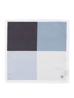 Arrow - Grey Colorblock Satin Pocket Square