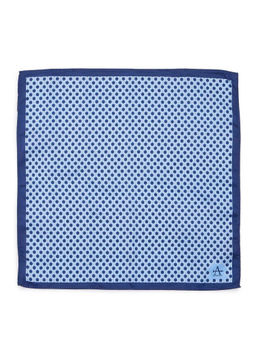 Arrow - Blue Geometric Print Pocket Square