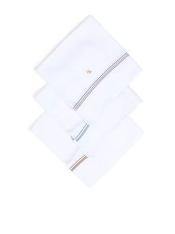 Arrow - Men White Pure Cotton Handkerchiefs (Pack of 3)