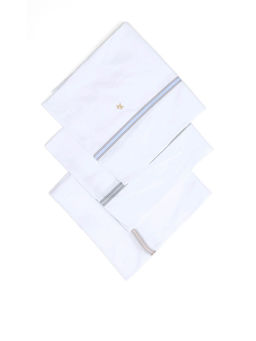 Arrow - Men White Pure Cotton Handkerchiefs (Pack of 3)