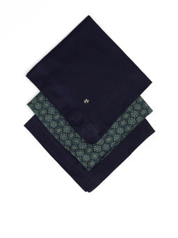 Arrow - Men Multi-Color Striped Border Cotton Handkerchiefs (Pack of 3)