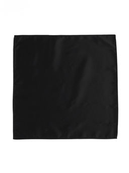 Arrow - Men Black Solid Twill Pocket Square
