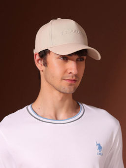 U.S. POLO ASSN. - Beige Brand Embossed Working Holiday Cap