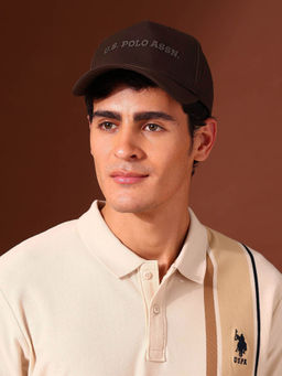 U.S. POLO ASSN. - Brown Brand Embossed Twill Cap