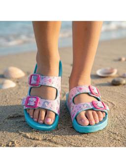 Hopits - Splash-Steps Girls Pink Unicorns Printed Waterproof Sandals