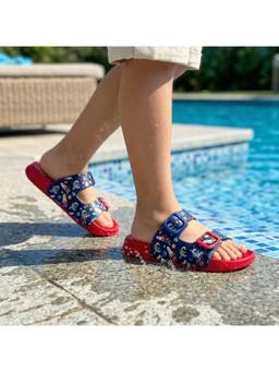 Hopits - Splash-Steps Boys Royal Blue Space Printed Waterproof Sandals