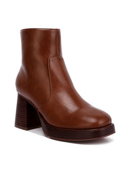 London Rag - Faux Leather Side Zipper Closure Chelsea Boots Maroon