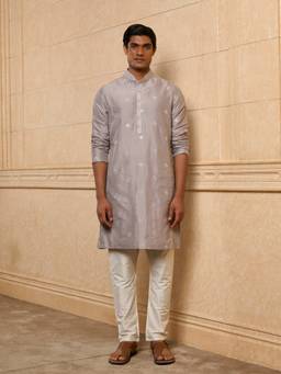 TASVA - Silver Motif Kurta Set