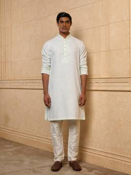 TASVA - Light Green Embroidered Kurta and Pant