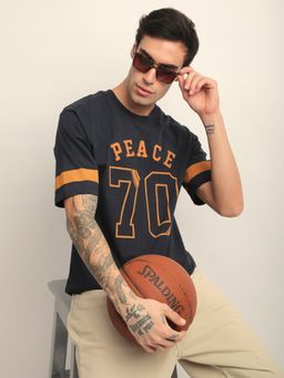 DILLINGER - Mens Short Sleeve Oversized Applique Printed T-shirt