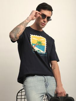 Difference of Opinion - Mens Short Sleeve Oversized Round Neck Varsity Printed T-shirt