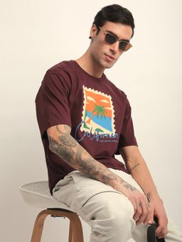 Difference of Opinion - Mens Short Sleeve Oversized Round Neck Varsity Printed T-shirt