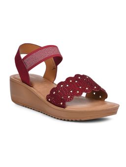 Bata - Women Red Wedges Sandals