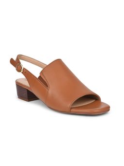Hush Puppies - Women Brown Block Sandal Heels